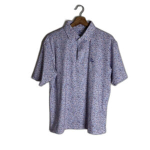 Rhoback Blue and White Polo Shirt